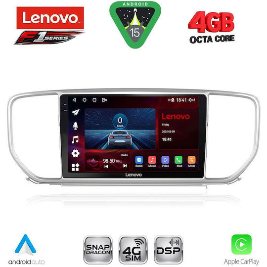 Lenovo Ηχοσύστημα Αυτοκινήτου για Kia Sportage 2018-2021 (Bluetooth/USB/WiFi/GPS/Apple-Carplay/Android-Auto) με Οθόνη Αφής 9"