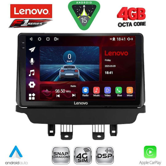 Lenovo Ηχοσύστημα Αυτοκινήτου για Mazda 2 2014-2023 (Bluetooth/USB/WiFi/GPS/Apple-Carplay/Android-Auto) με Οθόνη Αφής 9"