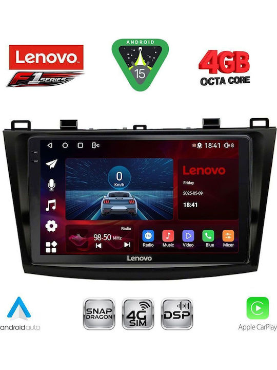 Lenovo Car Audio System for Mazda 3 2009-2014 Bluetooth USB WiFi GPS Apple CarPlay Android Auto with 9" Touch Screen