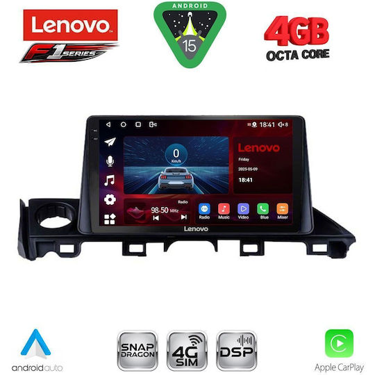 Lenovo Car Audio System for Mazda 6 2017-2020 (Bluetooth/USB/WiFi/GPS/Apple CarPlay/Android Auto) with 9" Touch Screen
