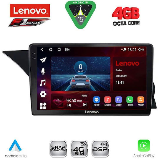 Lenovo Ηχοσύστημα Αυτοκινήτου για Mercedes-Benz GLK 2008-2012 (Bluetooth/USB/WiFi/GPS/Apple-Carplay/Android-Auto) με Οθόνη Αφής 9"