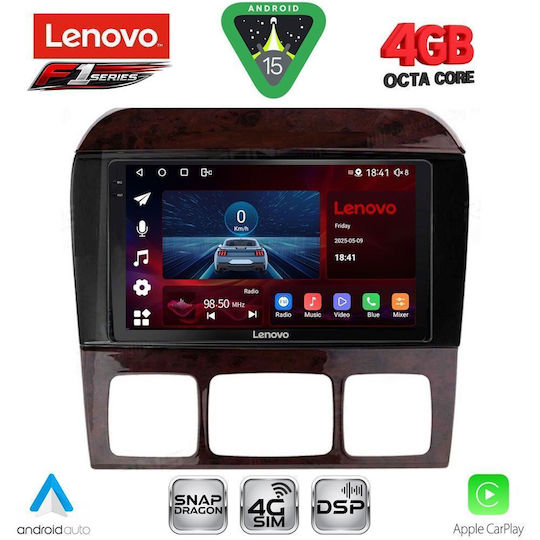 Lenovo Ηχοσύστημα Αυτοκινήτου για Mercedes-Benz S Class 1998-2005 (Bluetooth/USB/WiFi/GPS/Apple-Carplay/Android-Auto) με Οθόνη Αφής 9"