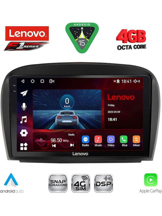 Lenovo Car Audio System for Mercedes-Benz SL 2006-2012 Bluetooth USB WiFi GPS Apple CarPlay Android Auto with 9" Touch Screen