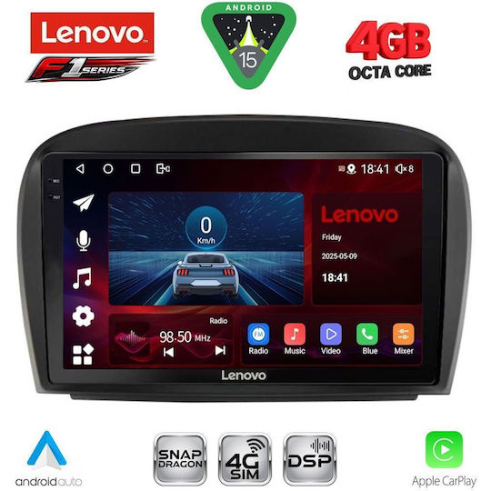 Lenovo Ηχοσύστημα Αυτοκινήτου για Mercedes-Benz SL 2006-2012 (Bluetooth/USB/WiFi/GPS/Apple-Carplay/Android-Auto) με Οθόνη Αφής 9"