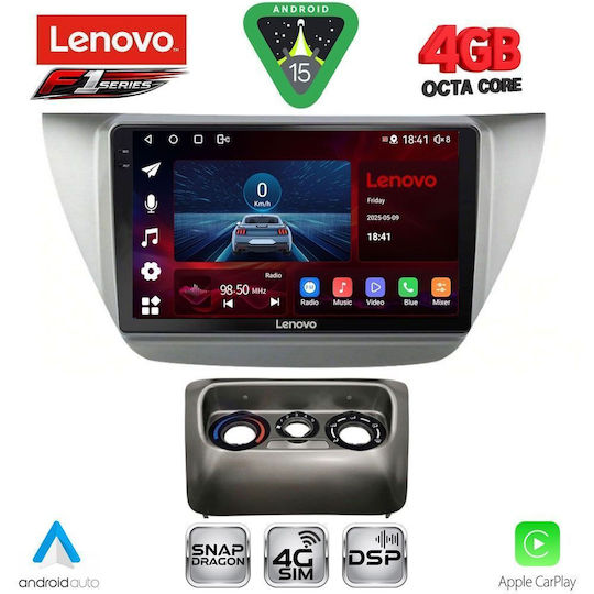 Lenovo Ηχοσύστημα Αυτοκινήτου για Mitsubishi Lancer 2000-2007 (Bluetooth/USB/WiFi/GPS/Apple-Carplay/Android-Auto) με Οθόνη Αφής 9"