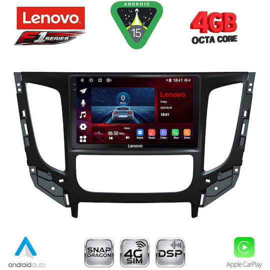 Lenovo Ηχοσύστημα Αυτοκινήτου για Mitsubishi L200 2015-2019 με Clima (Bluetooth/USB/WiFi/GPS/Apple-Carplay/Android-Auto) με Οθόνη Αφής 9"