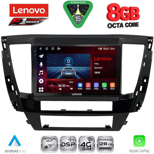 Lenovo Car Audio System for Mitsubishi Pajero 2004+ Bluetooth USB Wi-Fi GPS Apple CarPlay Android Auto with 9-Inch Touch Screen LENOVO SSQ 9447S CPA