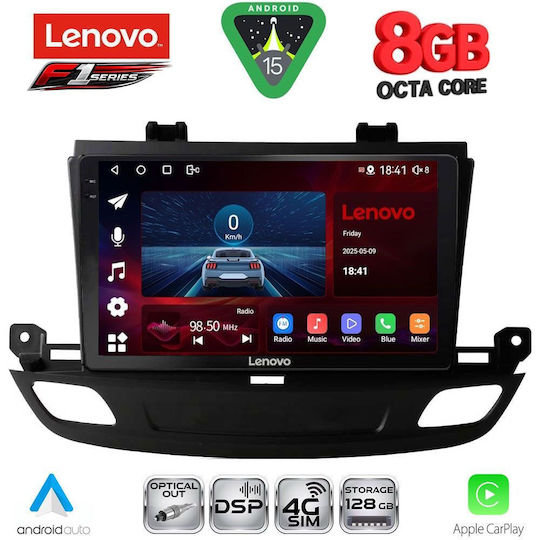 Lenovo Ηχοσύστημα Αυτοκινήτου για Opel Insignia 2018 (Bluetooth/USB/WiFi/GPS/Apple-Carplay/Android-Auto) με Οθόνη Αφής 9"