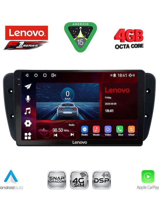 Lenovo Car Audio System for Seat Ibiza 2008-2015 (Bluetooth/USB/WiFi/GPS/Apple CarPlay/Android Auto) with 9" Touch Screen