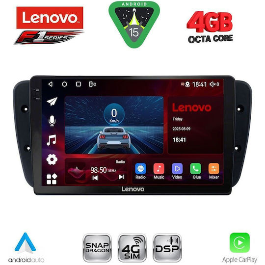 Lenovo Car Audio System for Seat Ibiza 2008-2015 (Bluetooth/USB/WiFi/GPS/Apple CarPlay/Android Auto) with 9" Touch Screen