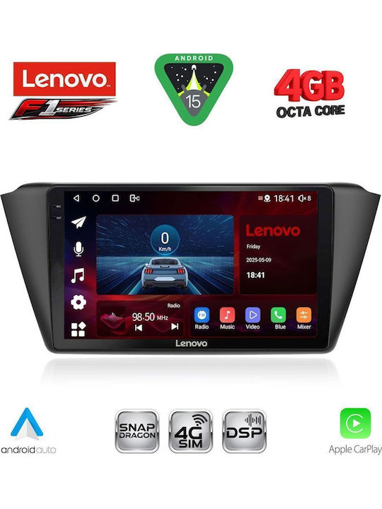 Lenovo Car Audio System for Skoda Fabia 2015 Bluetooth USB WiFi GPS Apple CarPlay Android Auto with 9" Touch Screen