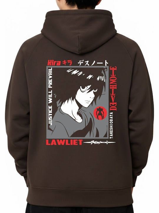 Суитшърт с цип Death Note Kira L Минималистичен...