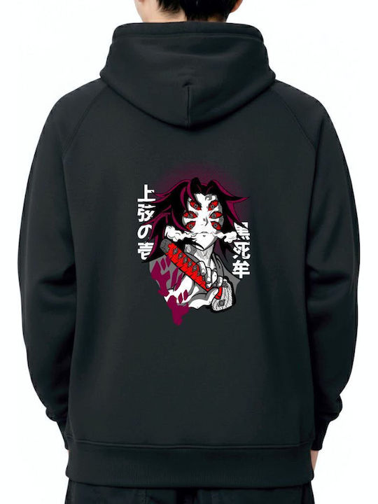 Блуза С Качулка Kokushibo Demon Slayer Pop Culture Черна