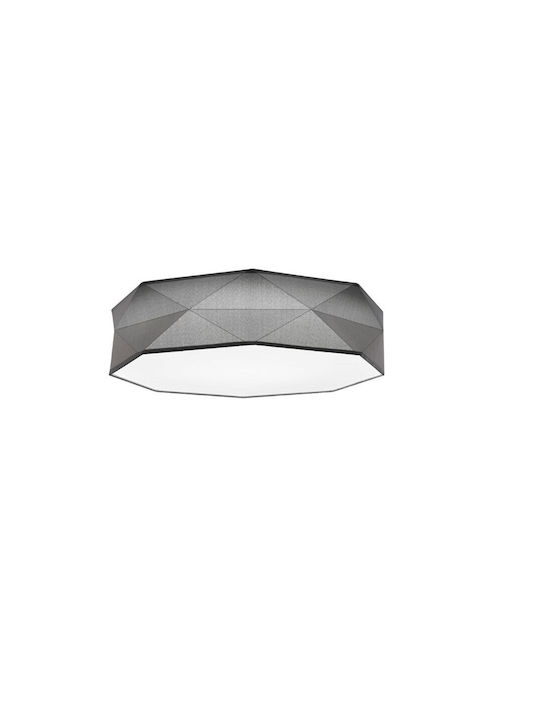 Navaris Plafonieră de Tavan 52 cm Gri cu LED Integrat și Telecomandă