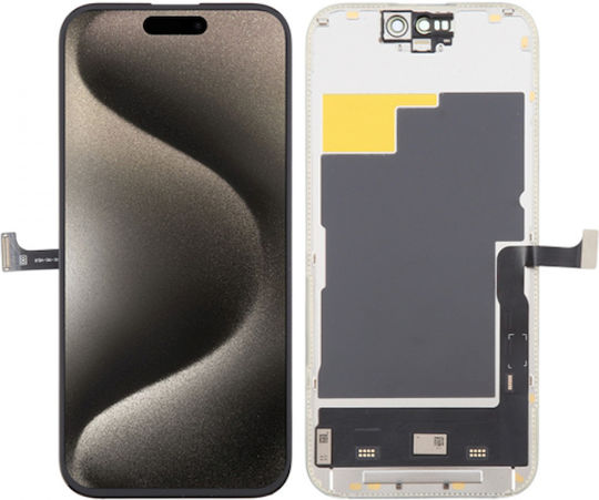 Ecran OLED Rj Soft-oled cu Mecanism Tactil pentru iPhone 16 Pro Max (Negru)