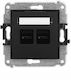 Karlik Single Power Socket with 2 USB Ports Black