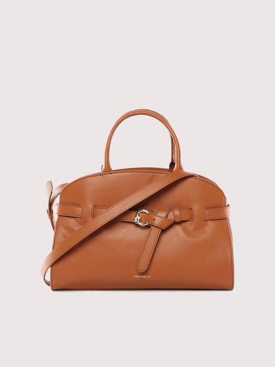 Coccinelle Leather Women's Shoulder Bag Orange