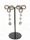 Gold Plated Black Stud Earrings