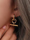 Eluna Single Gold Plated Steel Hoop Earring