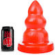 All Red Triple Pleasure Anal Plug Mittel Rote