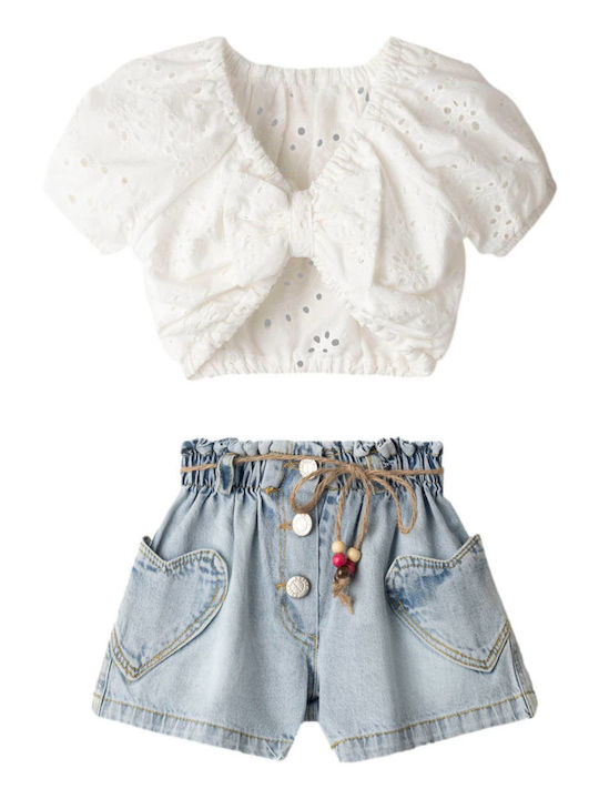 Evita Kids Set with Shorts White 2pcs Evita Kids Set with Shorts White 2pcs