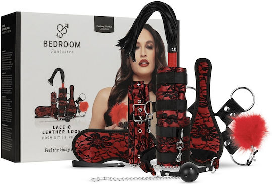 Bedroom Fantasies BDSM Kit σε Κόκκινο Χρώμα 9τμχ