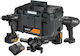 DEWALT McLaren DCK3222MP2T Σετ Γωνιακός Τροχός, Δραπανοκατσάβιδο & Μπουλονόκλειδο Brushless 18V με 2 Μπαταρίες 5Ah και Θήκη