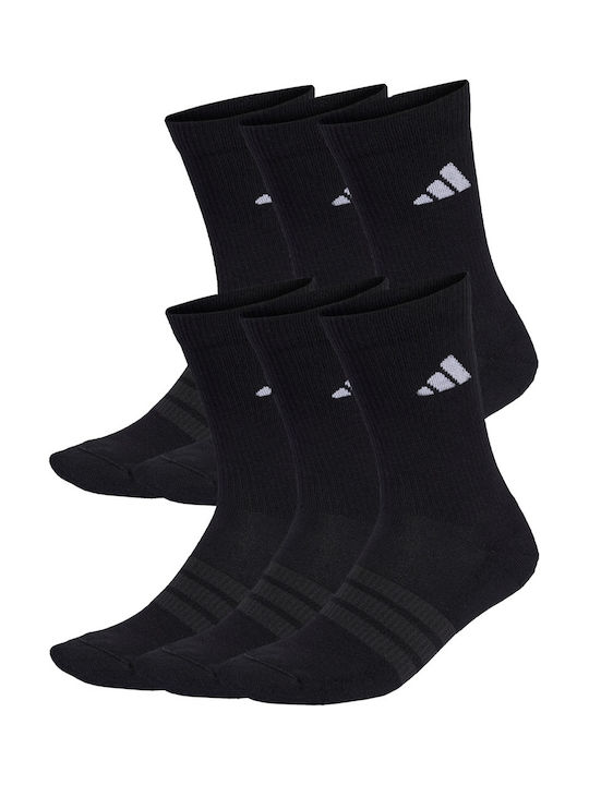 adidas Cushioned Crew Socks Running Socks Black 6 Pairs