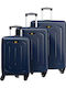 CAT Midnight Blue Suitcases with 4 Wheels Set of 3 Pieces
