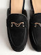 Flat Suede Mules In Black Colour