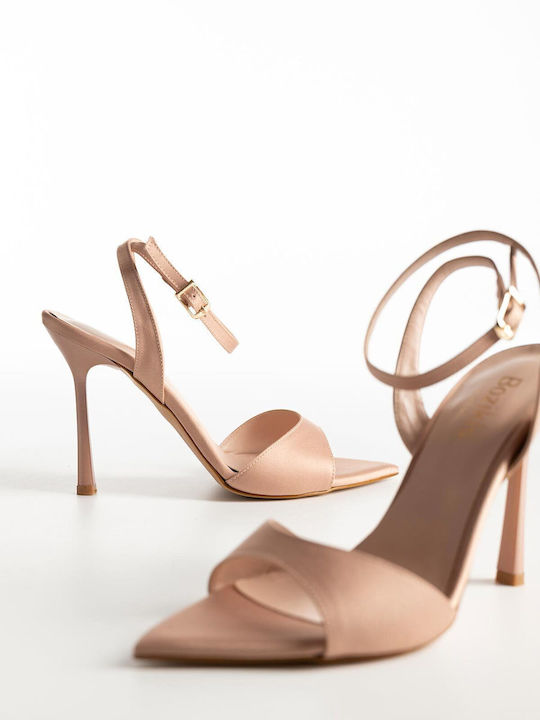 Bozikis Fabric Sandals Pink K26-069-0902 SATEN-...