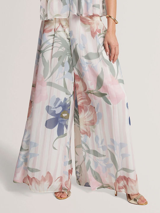 Ted Baker Damentasche Stoffhose Ausgestellt Blumen Rosa