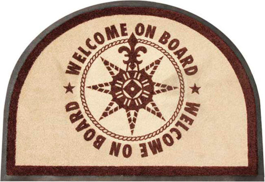 Marine Business Entrance Mat Welcome On Board 70x50cm Brown