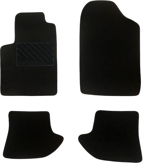 Car Mats Carpet Medium Quality Black Compatible Citroen C3 Pluriel Cabrio 4 Pieces