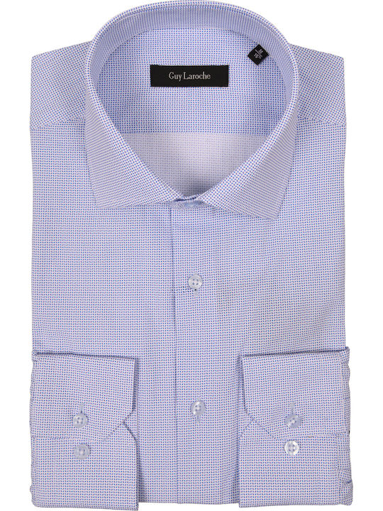 Long Sleeve Cotton Shirt in Regular Fit Light Blue