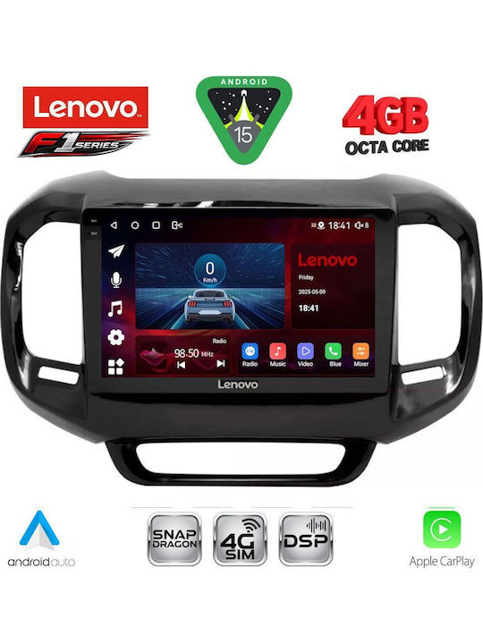 Lenovo Car Audio System for Fiat Toro 2017 (Bluetooth/USB/WiFi/GPS/Apple CarPlay/Android Auto) with 9" Touch Screen