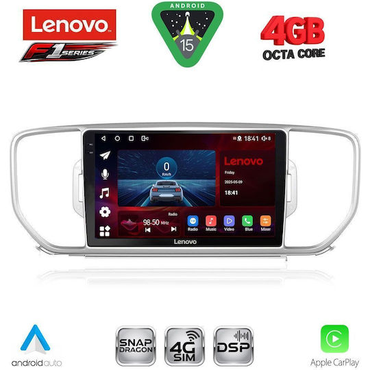 Lenovo Ηχοσύστημα Αυτοκινήτου για Kia Sportage 2015-2018 (Bluetooth/USB/WiFi/GPS/Apple-Carplay/Android-Auto) με Οθόνη Αφής 9"