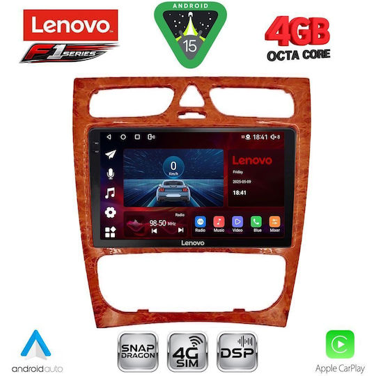 Lenovo Ηχοσύστημα Αυτοκινήτου για Mercedes-Benz C Class 1999-2004 (Bluetooth/USB/WiFi/GPS/Apple-Carplay/Android-Auto) με Οθόνη Αφής 9"