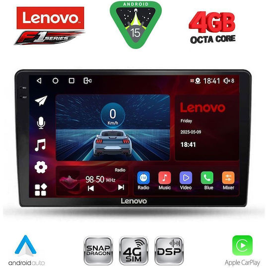 Lenovo Car Audio System for Toyota Auris 2007-2012 Bluetooth USB WiFi GPS Apple CarPlay Android Auto with 9" Touch Screen
