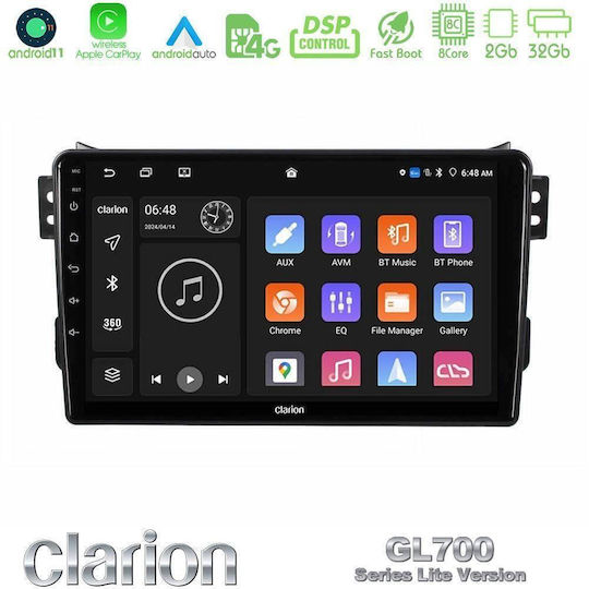 Clarion Car Audio System for Opel Agila Suzuki Splash 2008-2014 Bluetooth USB WiFi GPS Apple CarPlay Android Auto with 9" Touch Screen