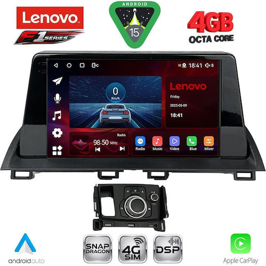 Lenovo Ηχοσύστημα Αυτοκινήτου για Mazda CX-4 2014 (Bluetooth/USB/WiFi/GPS/Apple-Carplay/Android-Auto) με Οθόνη Αφής 9"