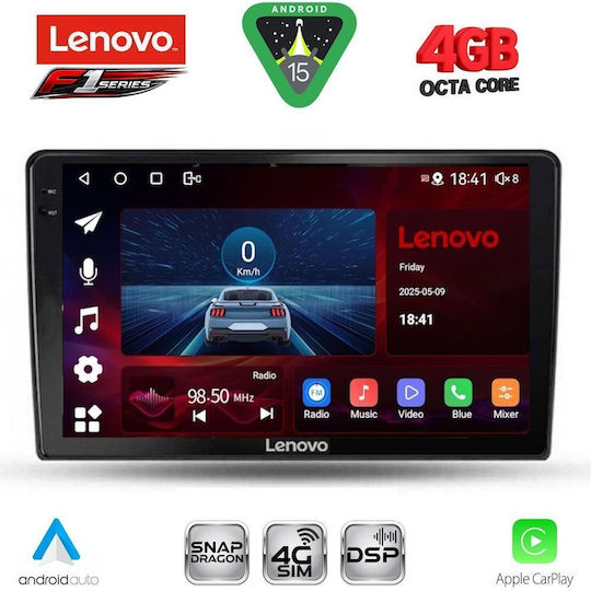 Lenovo Ηχοσύστημα Αυτοκινήτου για Alfa Romeo Mito 2008-2018 (Bluetooth/USB/WiFi/GPS/Apple-Carplay/Android-Auto) με Οθόνη Αφής 9"