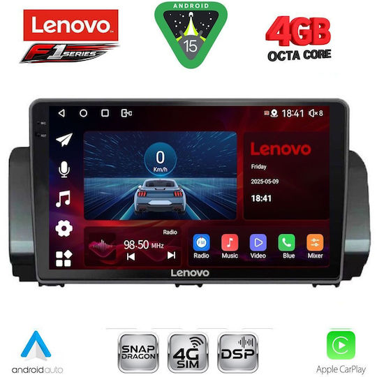 Lenovo Car Audio System for Dacia Logan / Sandero / Jogger 2020 (Bluetooth/USB/WiFi/GPS/Apple CarPlay/Android Auto) with 9" Touch Screen