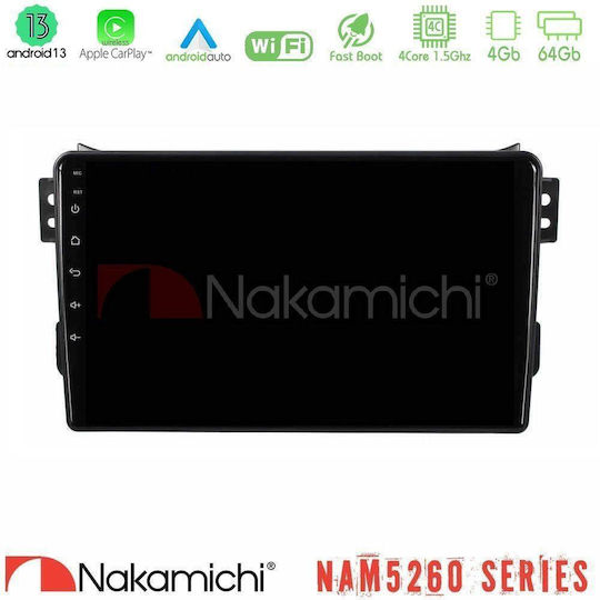 Nakamichi Car Audio System for Opel Agila Suzuki Splash 2008-2014 Bluetooth USB AUX WiFi GPS Apple CarPlay Android Auto with 9" Touch Screen