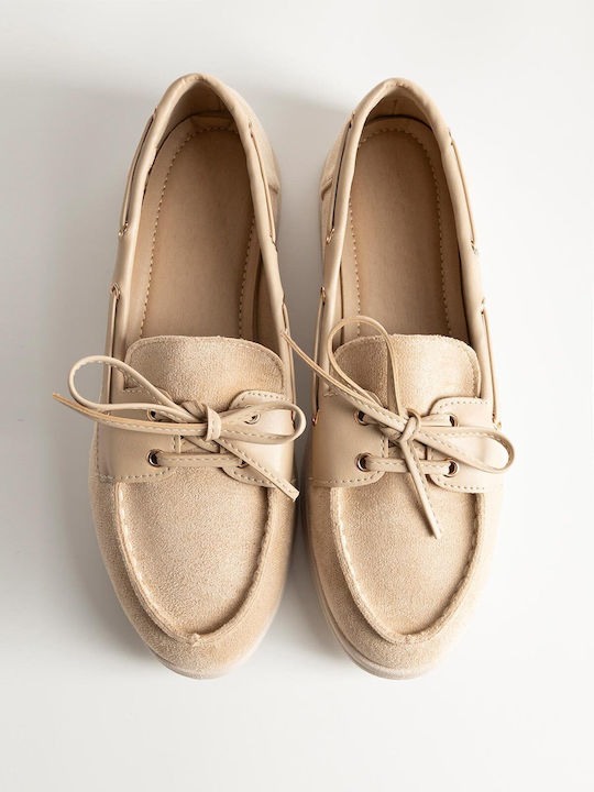 Γυναικεία Loafers σε Μπεζ Χρώμα