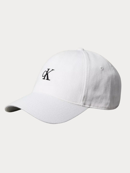 Cap Calvin Klein Monogram Embroidery Cap White ...