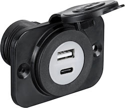 Υποδοχή Πρίζα Usb + Micro Type-a + Type-c