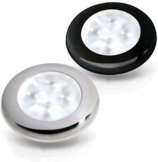 Πλαφονιέρα Led 12v Αυξημένης Φωτεινότητας Θερμό Λευκό Satin Ss Rim