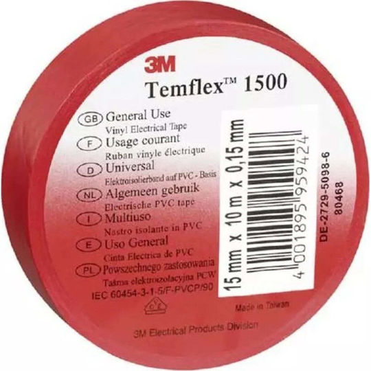 3M Insulation Tape 19mm x 20m Red