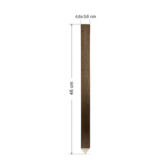 Tesias Group Πάσσαλος για Περίφραξη Κήπου από Ξύλο 4.6x3.6x46εκ. 10τμχ